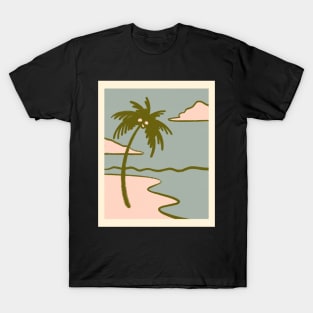 Beach Palm Tree 1 Retro Midcentury T-Shirt